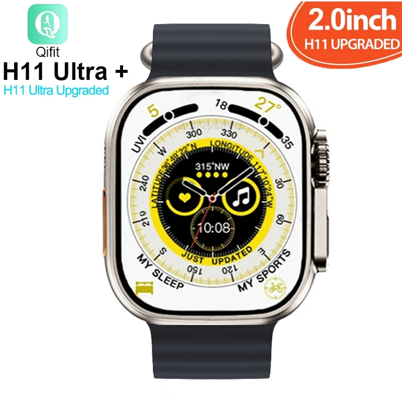 H11 Ultra Plus Smart Watch Men Women 49mm NFC Bluetooth Call Smartwatch173 Sport Mode 2.0 Inch Upgraded 2023 PK HW8 Ultra ZD8