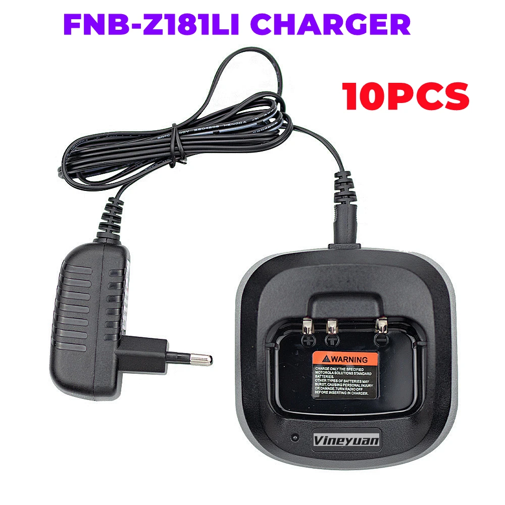 10PC FNB-Z181LI Li-ion Battery Desktop Charger for Vertex EVX-C31, VZ-30, VZ-30-D0-5, VZ-30-G6-4 Mag One C30 C31 Two Way Radio