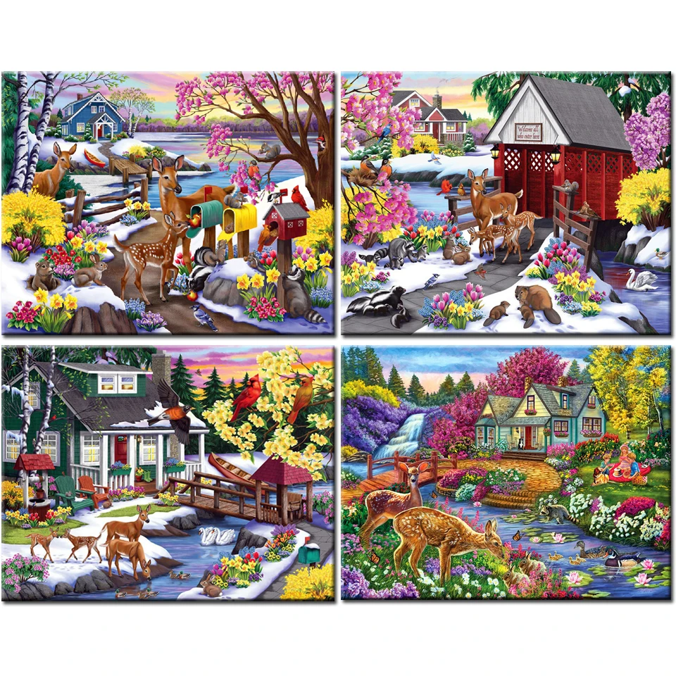 

5D DIY Diamond Painting Animal Deer Rhinestone Picture Full Diamond Embroidered Mosaic Gift Home Decoration Cross Stitch Kit