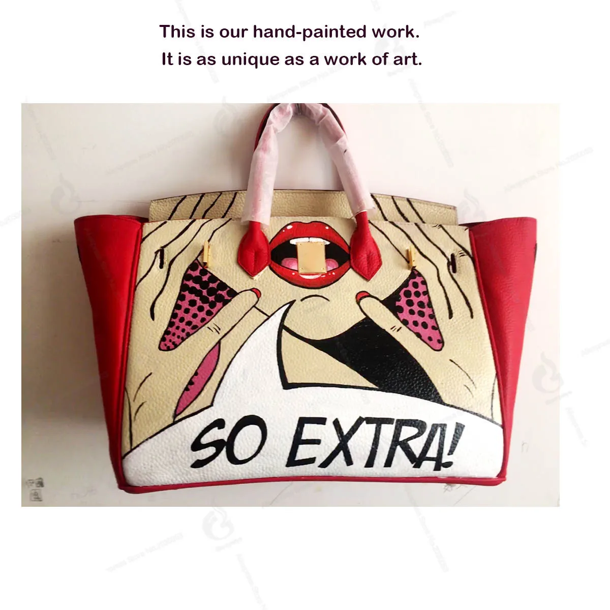 Gamystye Hand Draw Customize Art POP Sex Girls Bags For women Handbags Togo Leather Cowhide Designer Shoulder Bag For Wife Gifts