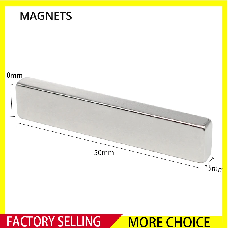 

1/2/5/10/15/20PCS 50x10x5mm Thick Block Rare Earth Magnet N35 Quadrate Neodymium Magnets 50x10x5 Permanent NdFeB Magnet 50*10*5