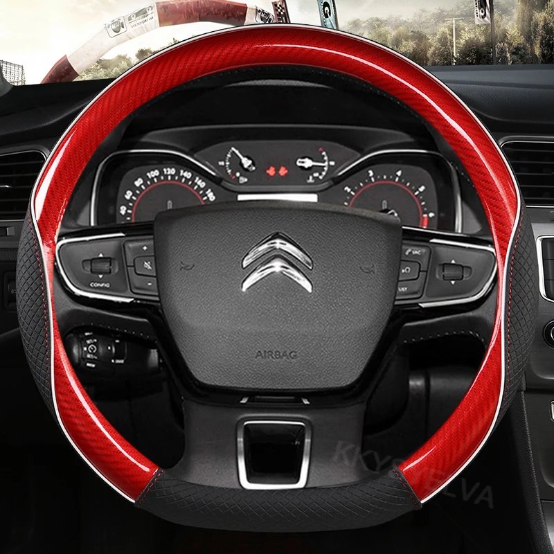 

Чехол на руль D-типа для Citroen C3-XR New Elysee C4 Sega 2014 - 2021 Spacetourer Picasso DS3 DS5 C3 II III 2009 - 2021
