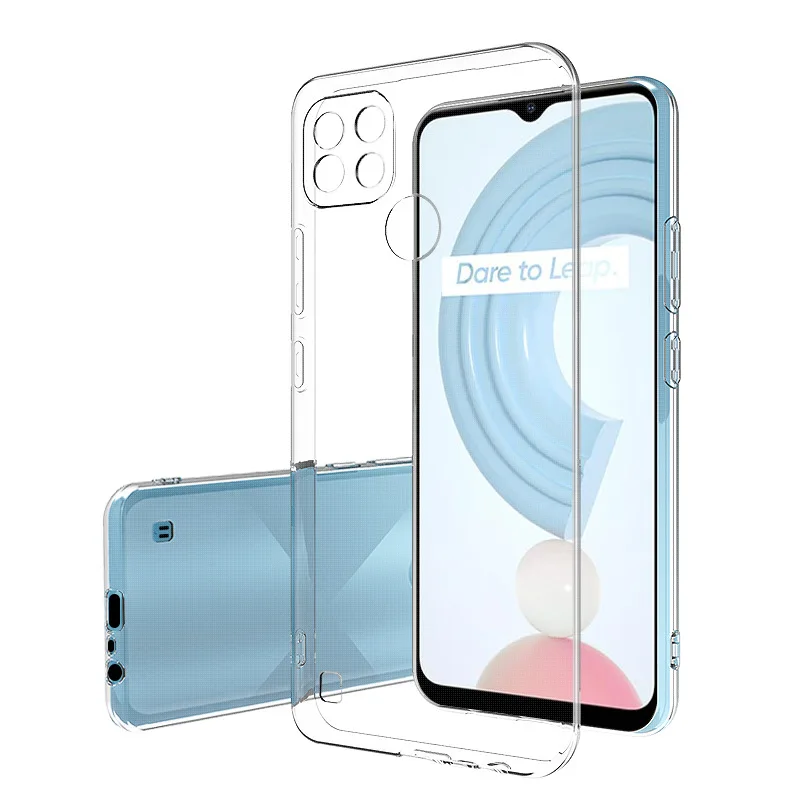 transparent thin phone case for oppo realme c21y c25y coque soft clear silica gel lens protective tpu original back cover fundas free global shipping