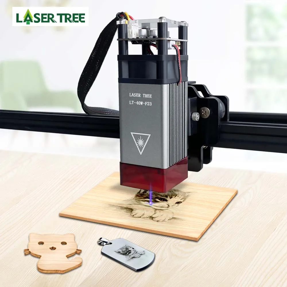 Лазерное дерево 40 Вт лазерный модуль 450 нм с фиксированным фокусом TTL Синяя