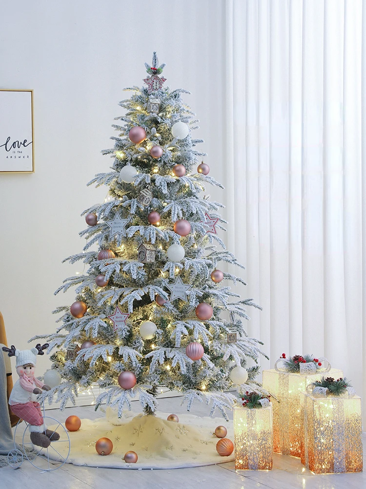 

Nordic Artificial Christmas Tree Set New Year Flocking Large Encrypted Christmas Tree Luxury Family Gift Living Room Home Decor
