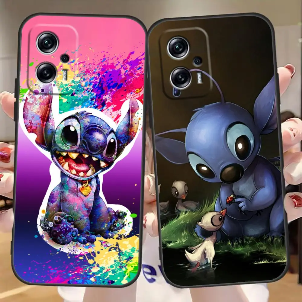 

Disney Cute Lilo & Stitch Anime Cartoon Phone Case For Redmi Note 11S 11T 11 11E 10 10S 9T 9 9S 8T Pro Plus Cover Fundas Coques