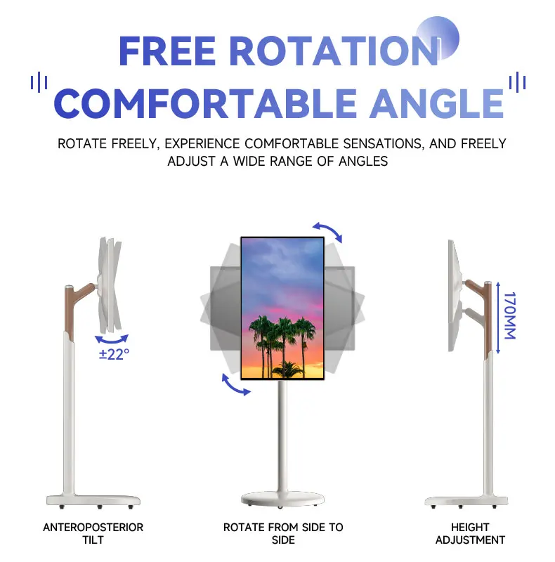 JCPC портативный 27-дюймовый поворотный подъемный современный Wifi Usb BestieTV Smart Tv