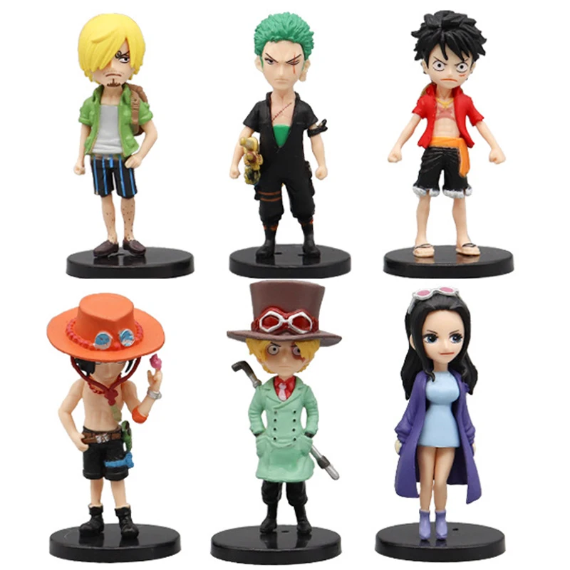 

6pcs/set One Piece Anime Figures Luffy Zoro Q version Model Sanji Nami Usopp Hancock Brook Action Figure PVC Action Toys
