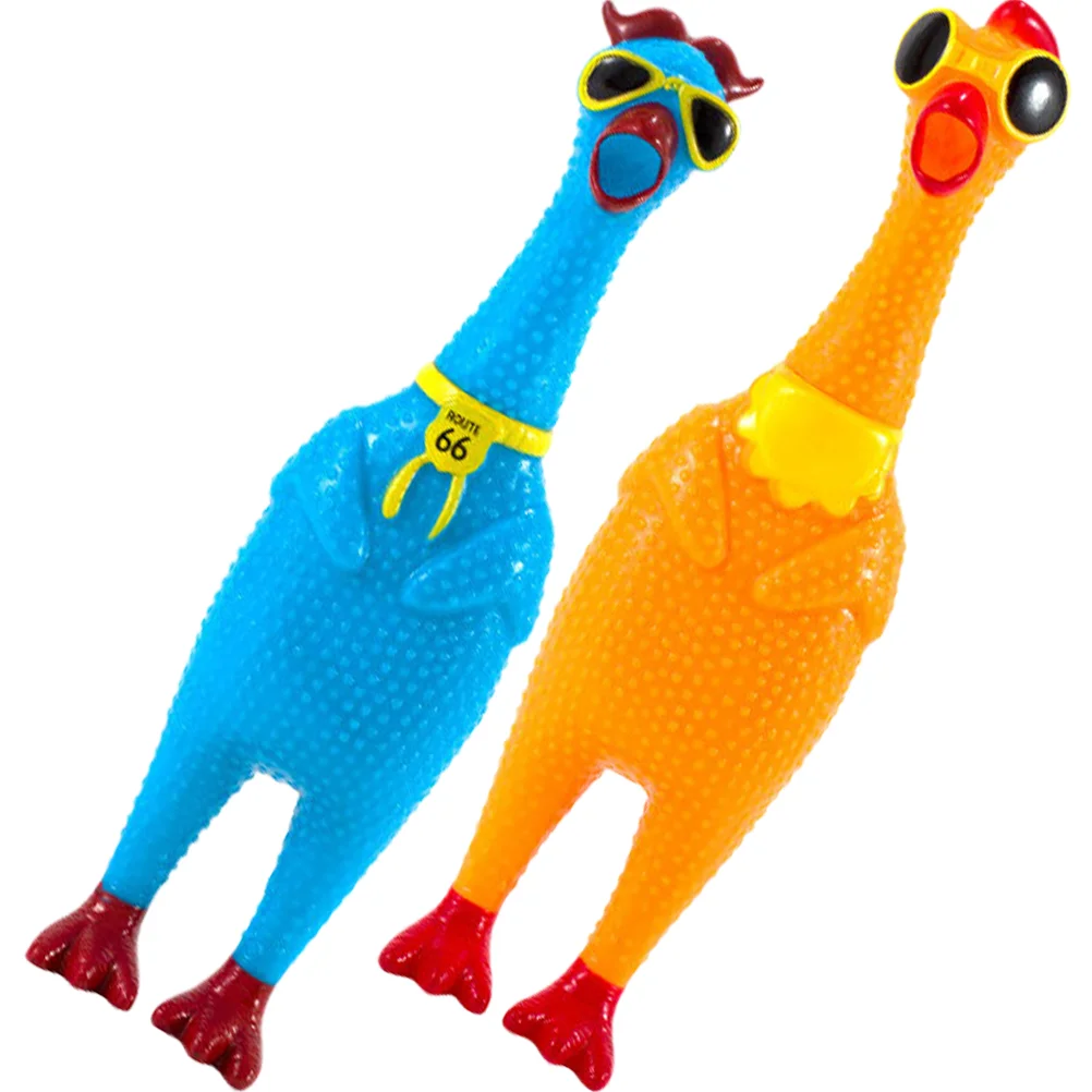 

2 шт. кричащая курица износостойкая игрушка для беспокойства зажим детский аксессуар интересные игрушки для стресса ТПР