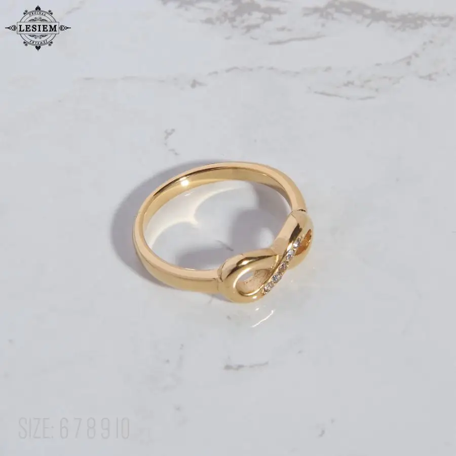 Новинка распродажа женские кольца LESIEM золотого цвета размер 6 7 8 ювелирные