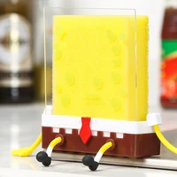 cute cartoon sponge holder kitchen household organizer storage utensils drain rack novel home accessories