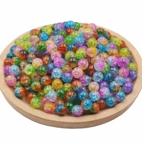 20pcs 10mm acrylic crack round ball spacer beads for jewelry making diy bracelet necklace earring crafts handwork material