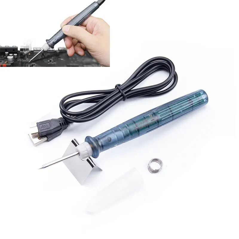 

5V 8W USB mini soldering iron Adjustable Temperature Electric Soldering Iron Welding Solder Rework Station Heat Pencil Tips Repa