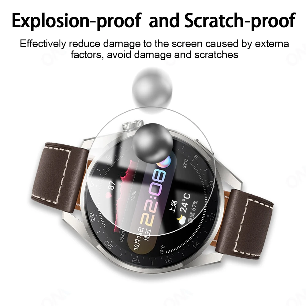 Защитная Пленка Из Закаленного Стекла Huawei Watch 3 Pro Устойчивый К Царапинам