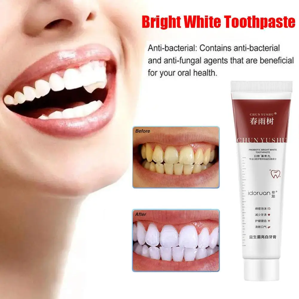 

100g Probiotic Whitening Toothpaste Teeth Whitening Care Fresh Plaque Oral Prevents Toothpaste Toothpaste Breath Care Healt P3B7