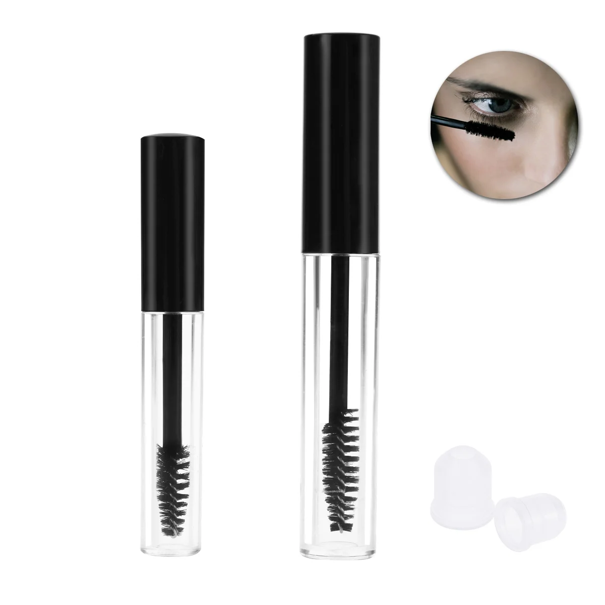 

2pcs Eyelash Bottle Durable Mascara Empty Eyelashes Prime Eyelash Bottle Container for Lady Female