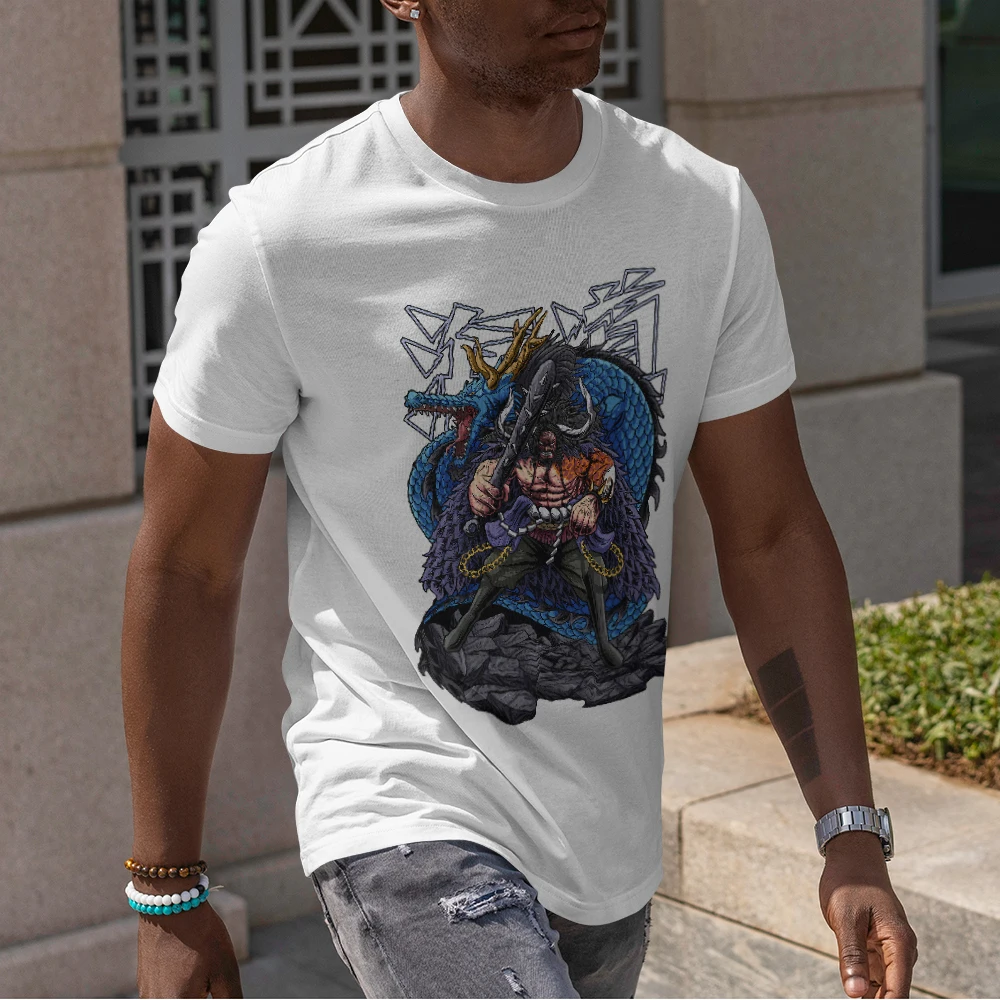 

Kaido One Piece Anime T Shirt For Men Women Cotton Casual Top Black White Short Sleeve T-shirts Y2K Unisex Summer Clothing