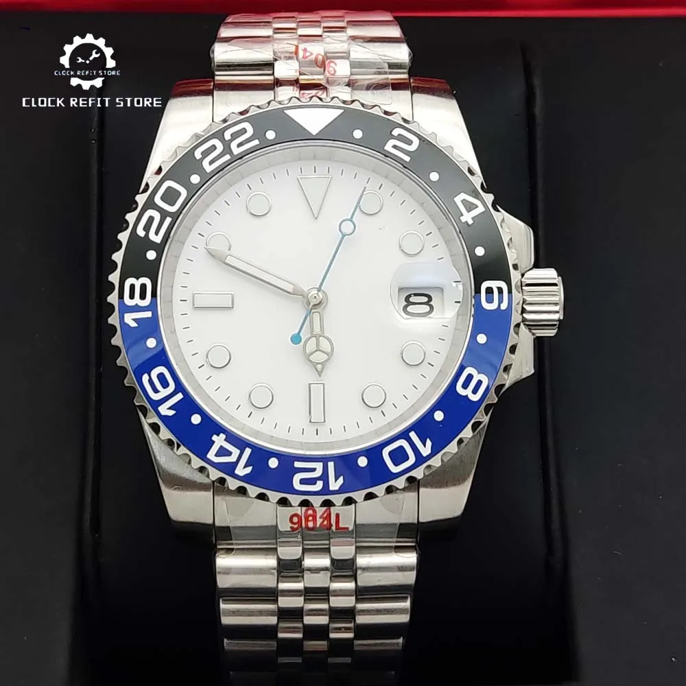 Мужские автоматические механические водонепроницаемые часы NH35 из нержавеющей