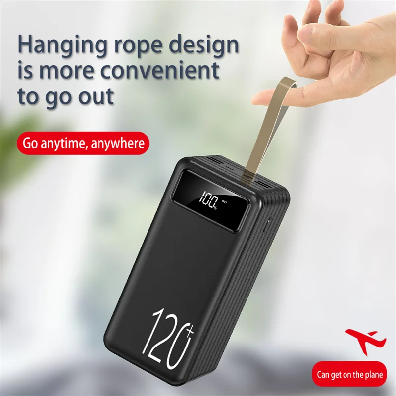 

120000mAh Power Bank Portable PD Fast Charge Portable Charger Powerbank External Battery for IPhone 14 13 12 Pro