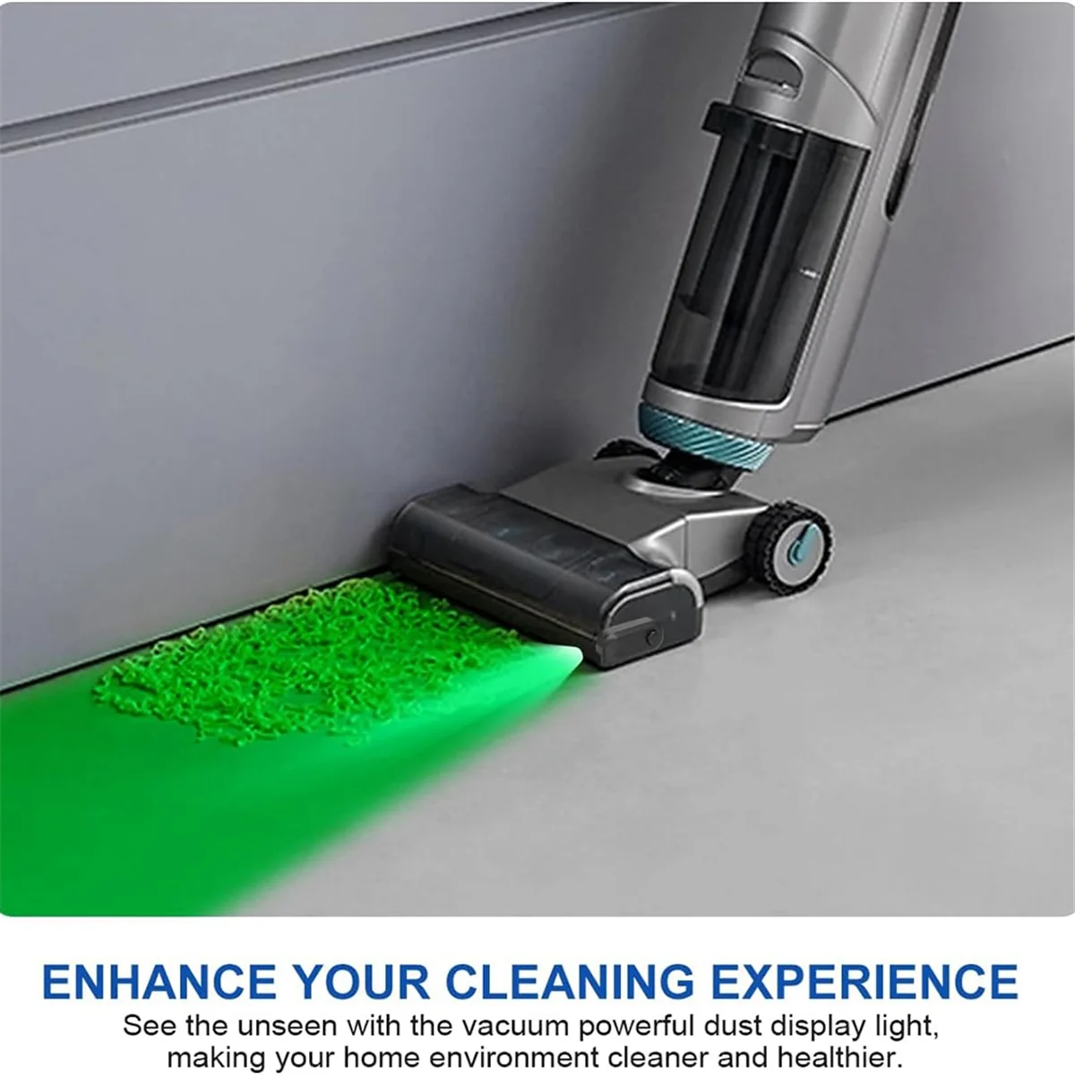 Универсальный светодиодный дисплей пыли для пылесоса перезаряжаемый зеленый