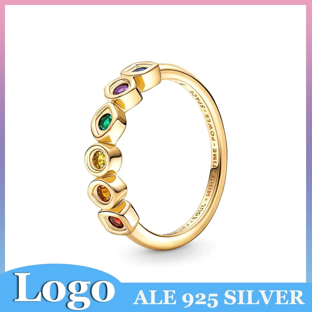 

Pandora 100% 925 Sterling Silver Rings Original Sparkling Heroes Infinity Stones Ring S925 Finger Jewelry 160779C01