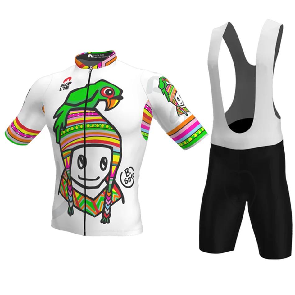 

Cycling Jersey Suit Fitness Men Cartoon Shirt Light Bib Shorts Set Summer Bicycle Clothes Ropa Ciclismo Hombre Bicycle Sport Kit