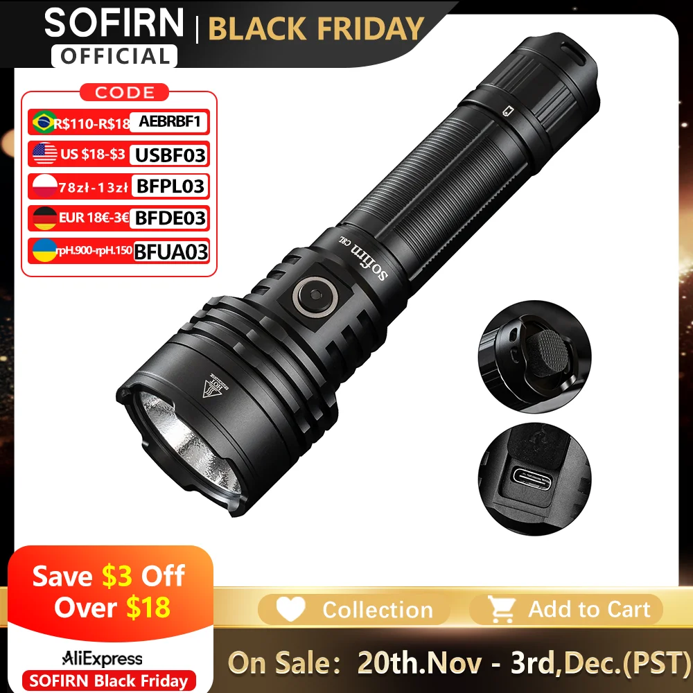 

Sofirn C8L 21700 фонарик XHP50D HI 3100lm
