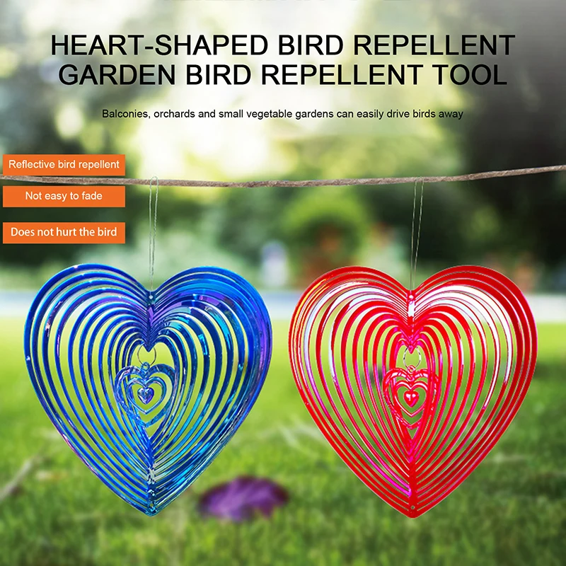 

Geometric Art Heart Wind Spinner Yard Art Beating Heart Wind Spinner Balcony Outdoor Garden Decoration Ornament Dream Catcher