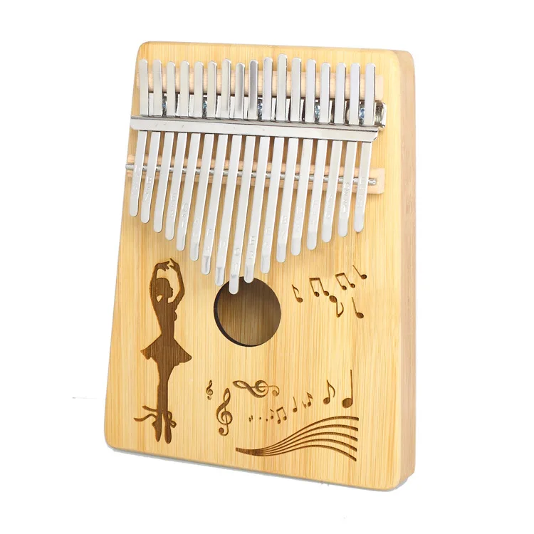 17 Keys Kalimba Portable Wooden Finger Piano Handmade Carved Simple Creative Children Gifts Musical Instruments for Beginners