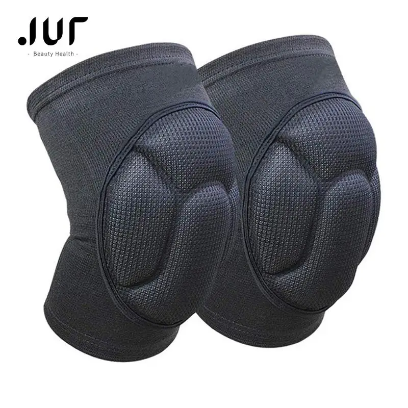 

2pcs Sports Knee Pads Thicken Sponge Support Knee Pads Basketball Brace Protector Non-slip Elastic Knee Pads Fitness Gear