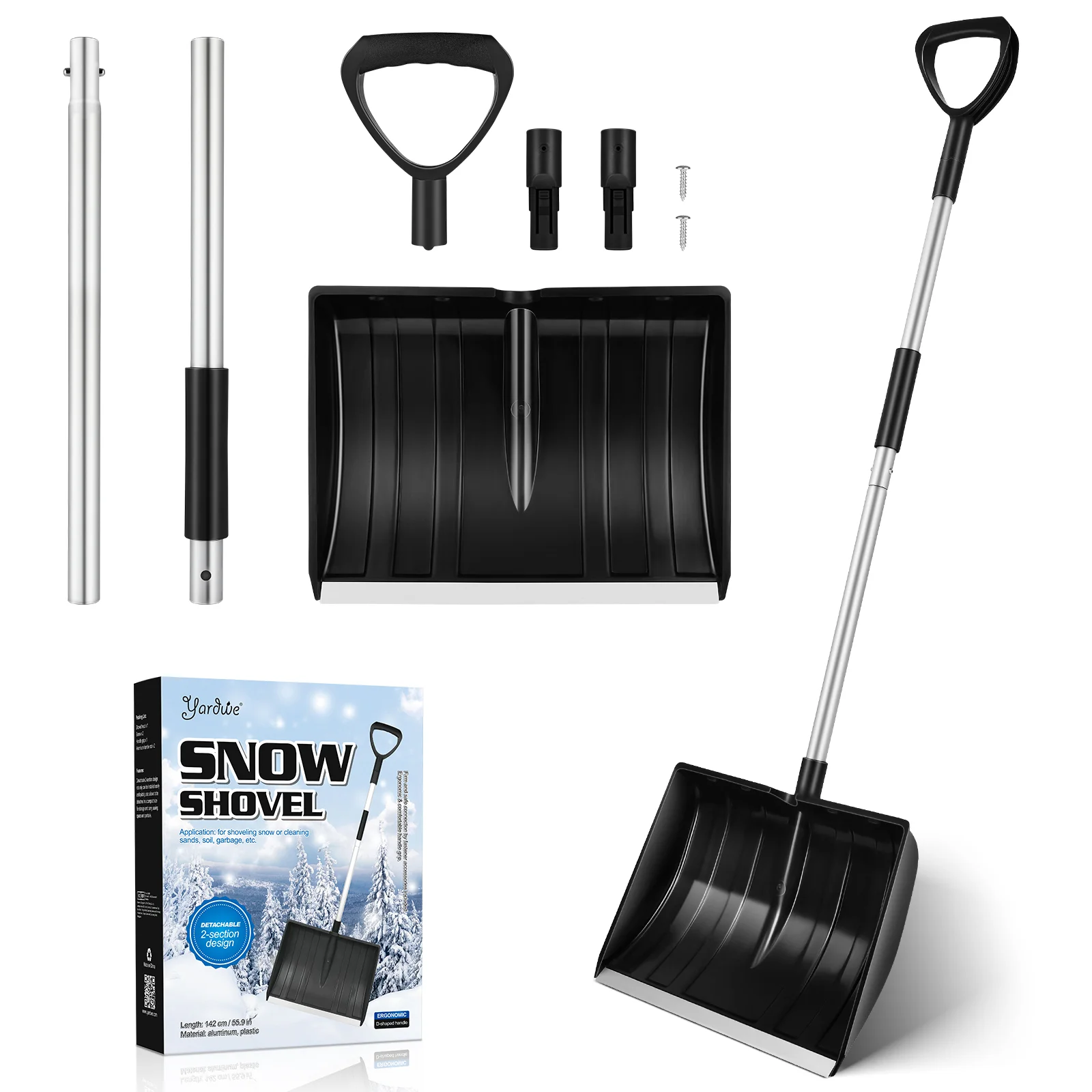 

Snow Shovels Gardening Spade Earth Tones Removal Removing Tool Remover Aluminum Camping Scraper for car glass