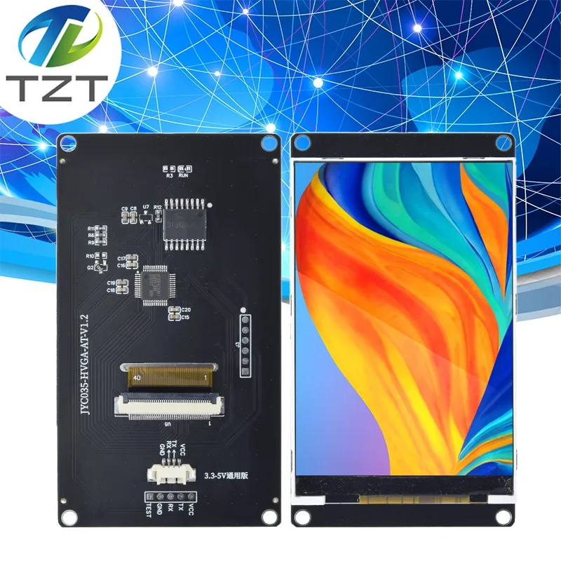 

TZT 3.5 Inch TFT 320*480 Resolution 3.3V-5V UART MCU Serial Communication Flash 64MB Without Touth For Arduino UNO R3 MEGA