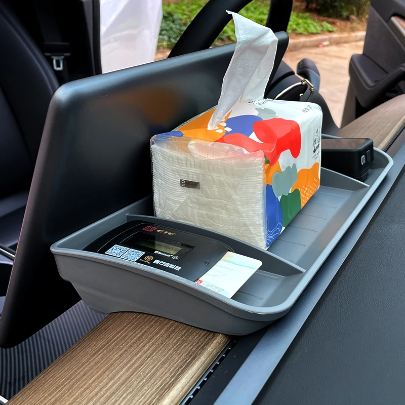 

Автомобильный органайзер для модели 3, модель Y, задний ящик для хранения, невидимый Органайзер, лоток для салфеток, автомобильные аксессуар...