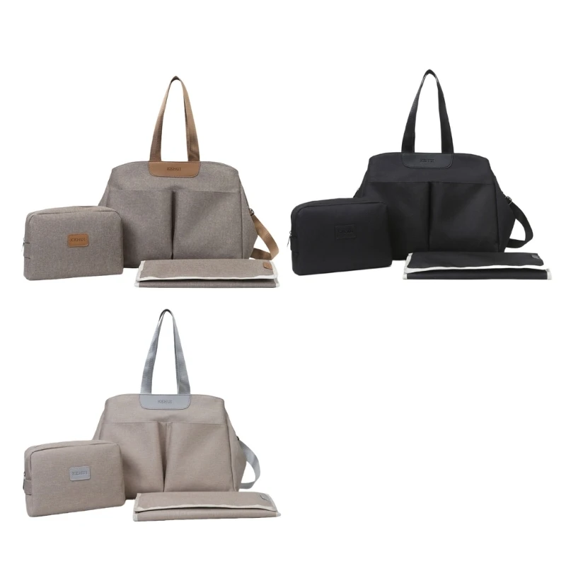 Сумка для мамы на плечо с несколькими отделениями подушечкой пеленания и