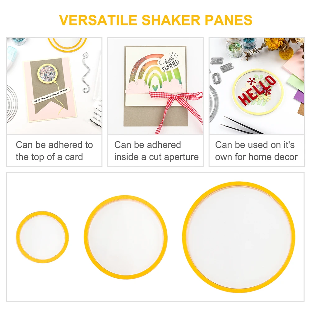 Круглые шейкеры для скрапбукинга 1 75/2 75/3 75 дюймов 6 шт