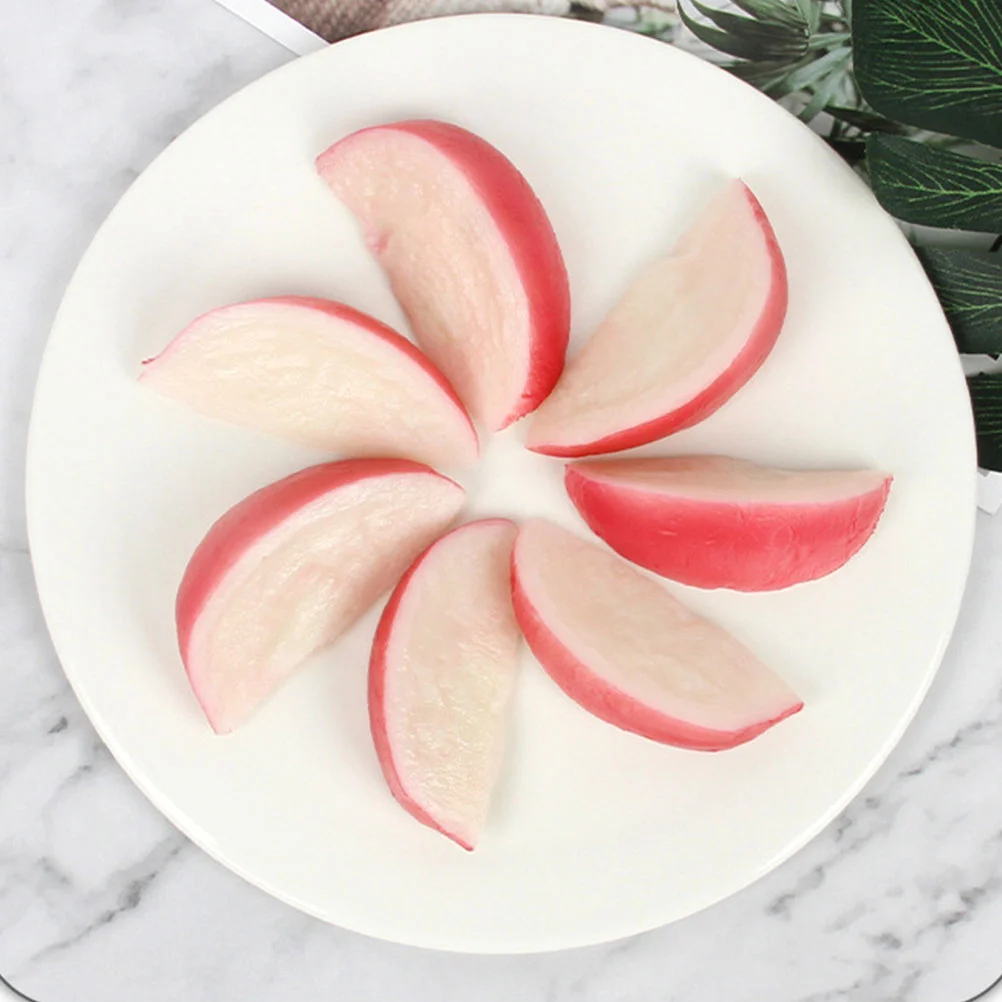 

Fake Radish Slice Model Simulated Vegetable Slices Radishative Artificial Plastic Lifelike Adornment Simulation Models