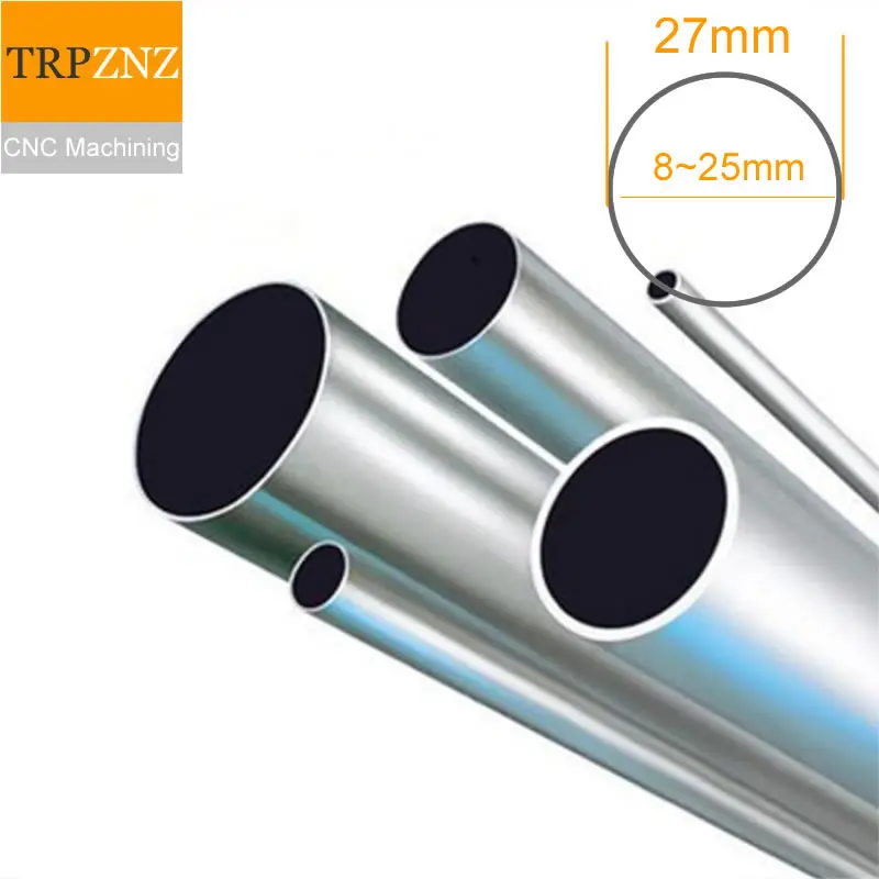 Outer diameter 27mm,6061 aluminum pipe tube,OD27mm inner diameter 8mm to 25mm,hollow aluminum pipe,aluminum alloy tube