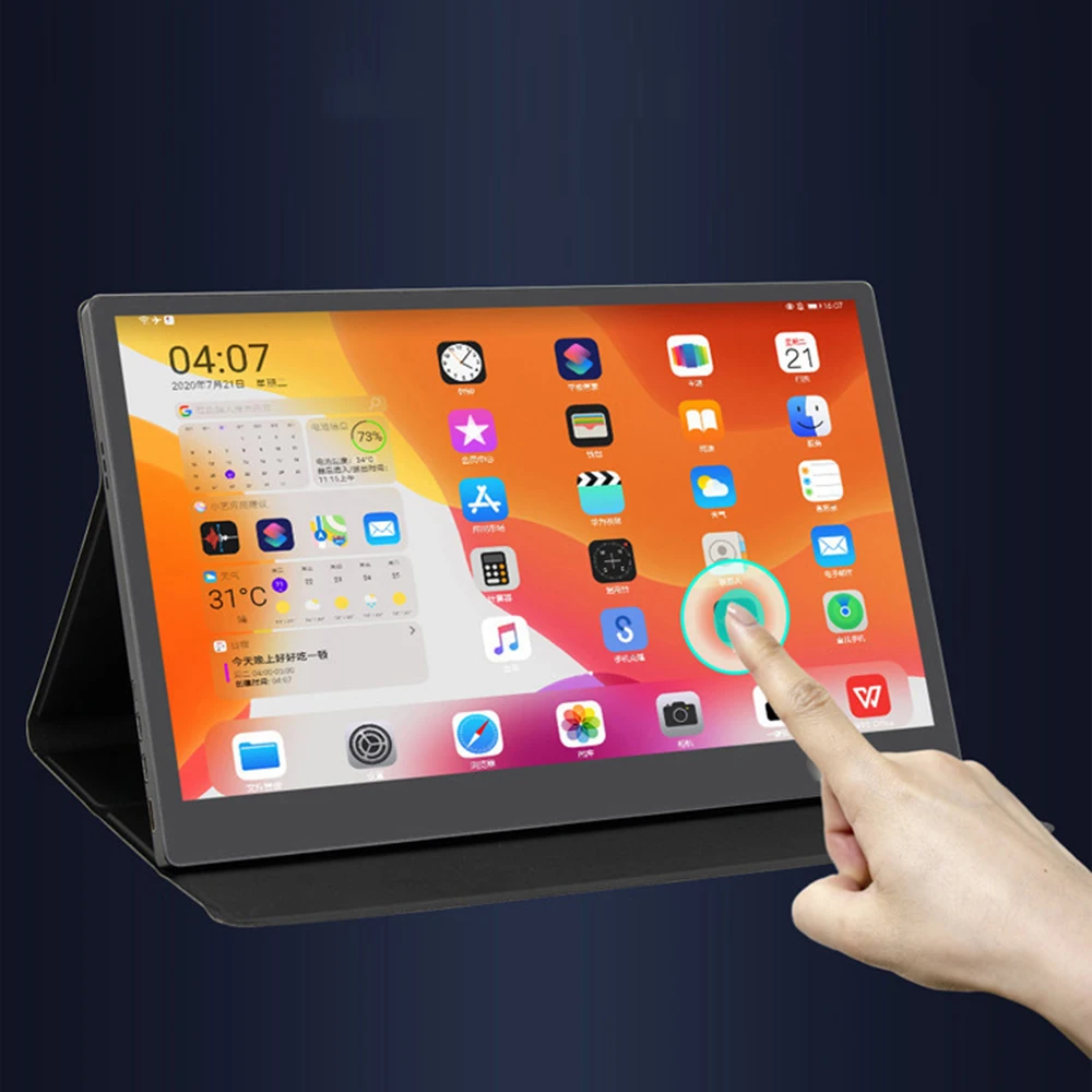 13 3 дюймовый портативный сенсорный монитор 2560X 1440 HD LCD 2K с двумя динамиками дисплей