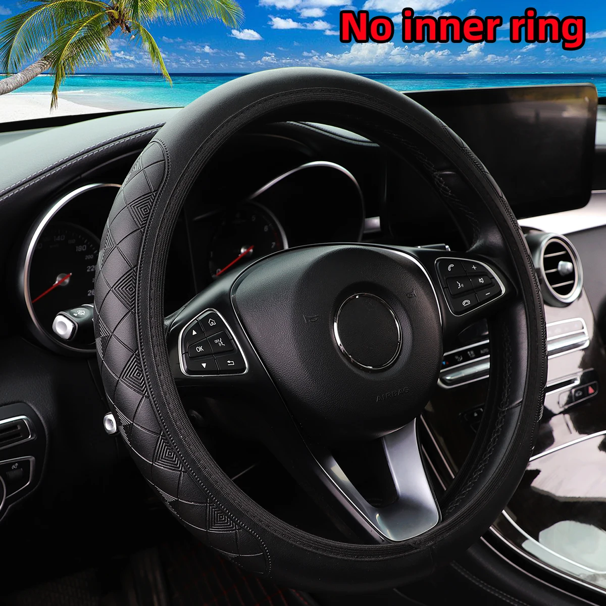 Чехол на руль из искусственной кожи для спортивного автомобиля 14 5-15 дюймов 37-38 см