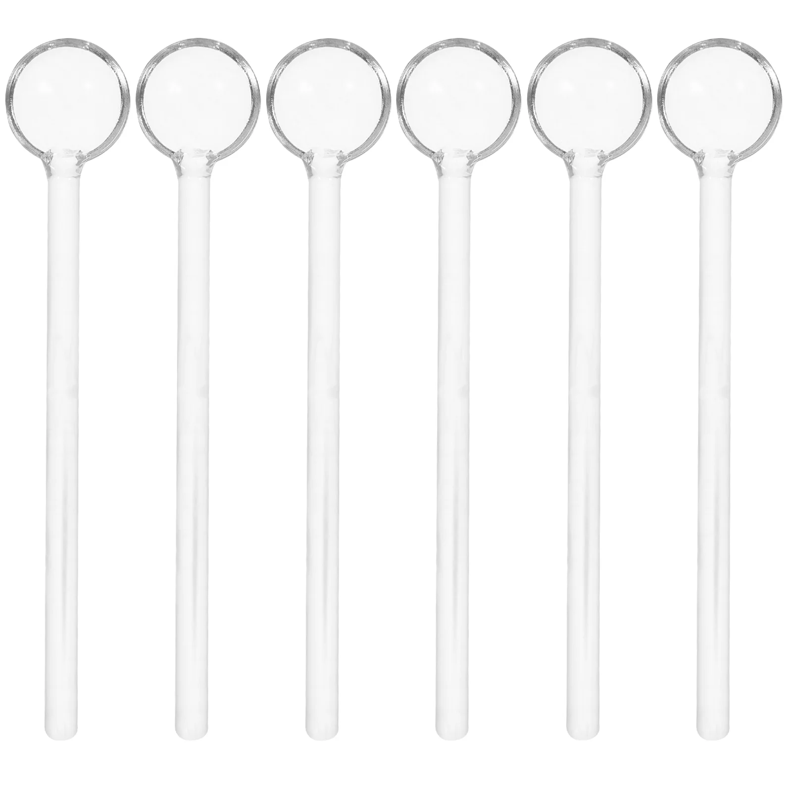 

6 PCS Coffee Stirrers Glass Dessert Spoon Espresso Stirrers Olive Spoons Coffee Stir Sticks Glass Tea Scoop Birthday Present