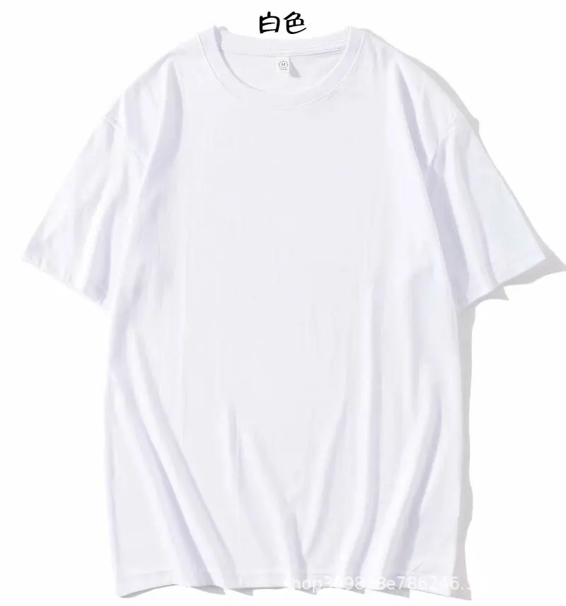 

Short-sleeved t-shirt with round neck and shoulder drop for men and women BLACK