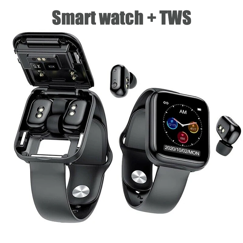 

2023 X8 headset smart watch two-in-one X5 upgrade version ultra-thin 1.69 full-touch large screen IP67 waterproof metal shell