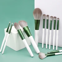 12pcs green makeup brushes blush make up for women beauty foundation brush eyeshadow tools instruments female accessories kit