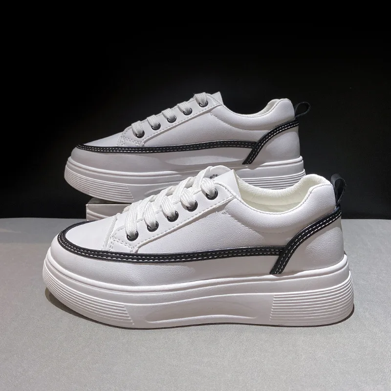 

Кроссовки женские спортивные, Вулканизированная подошва, модная обувь на платформе, белые, осень 2022