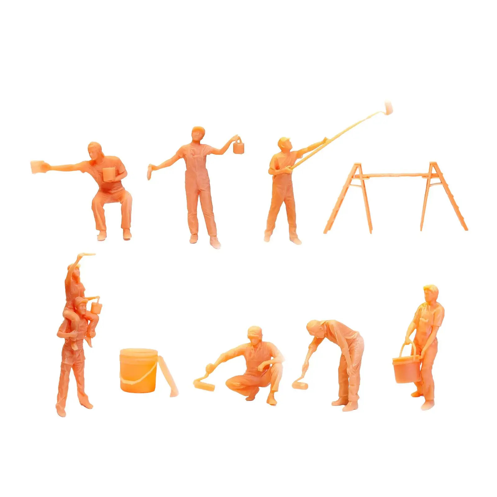 

Реалистичные полимерные фигурки художника 1/64, коллекционные DIY микроландшафты, 9 шт.