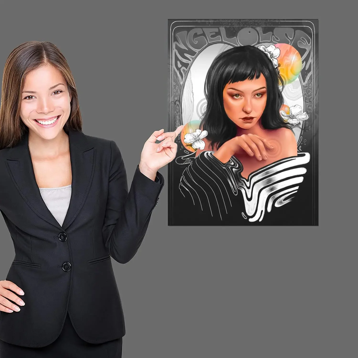 Плакат Ангел Олсен холст художественный постер и настенная картина принт