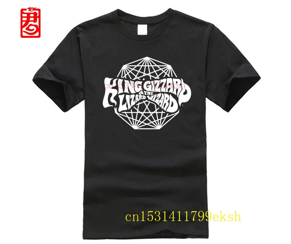 

Oversized t-shirt Designing Camisa Homme King Gizzard And The Lizard Wizard Western Black T Shirt For Men T-Shirt Knitted