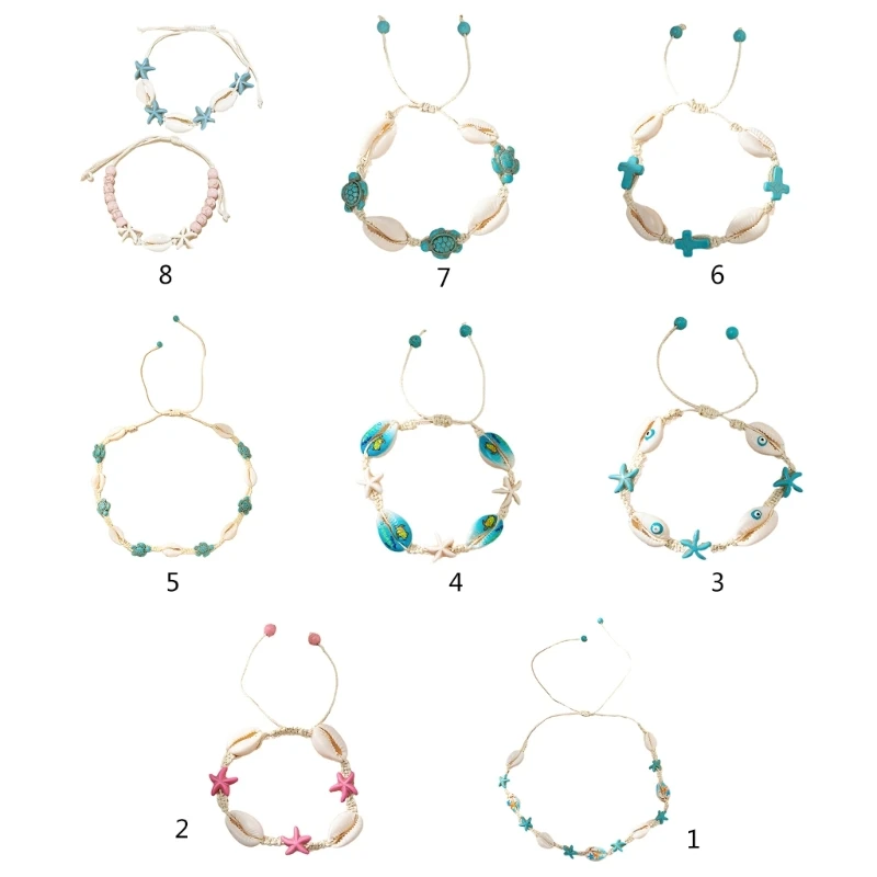 

Cartoon Shells Necklace/Bracelet Adjustable Neckchain/Bangle for Women Dropship