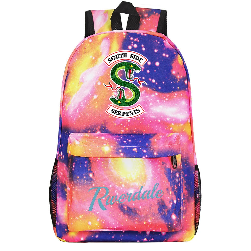 

Riverdale Canvas Starry Sky Backpack Unisex Student Schoolbag Casual Zipper Packsack Teenager Print Knapsack Travel Laptop Bag