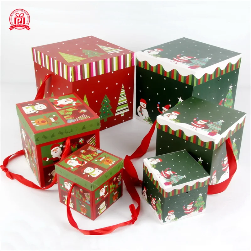 

Рождественские подарочные коробки, наружные украшения для подарка под елкой, для внутреннего праздника, фотообои для свадьбы